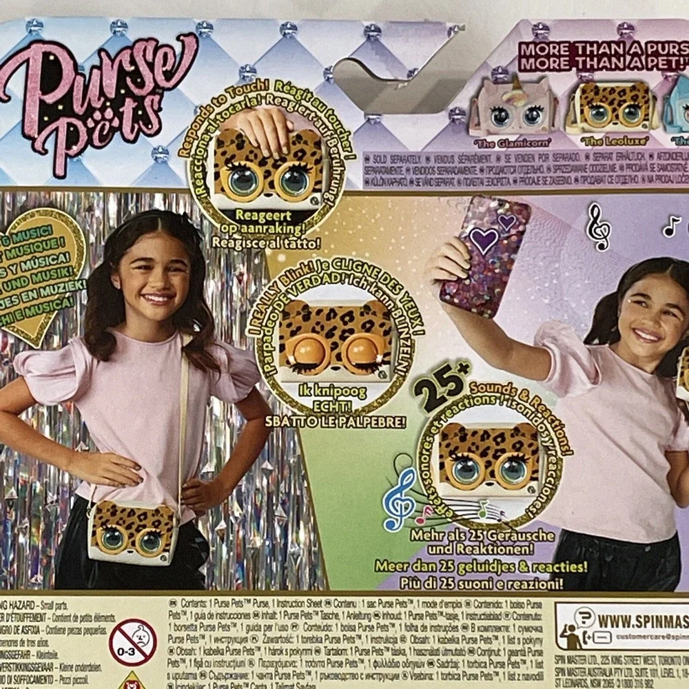 Purse Pets, Leoluxe Leopard Interactive Purse Pet with Over 25 Sounds & Reaction